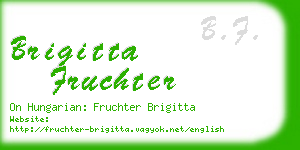 brigitta fruchter business card